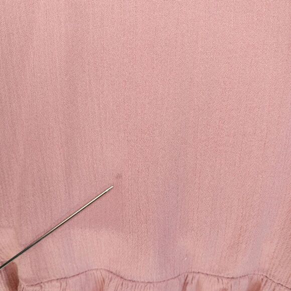 MOSSIMO SUPPLY CO. Women’s Pink Faux Wrap Ruffle Mini Dress Large Sleeveless - Picture 10 of 15